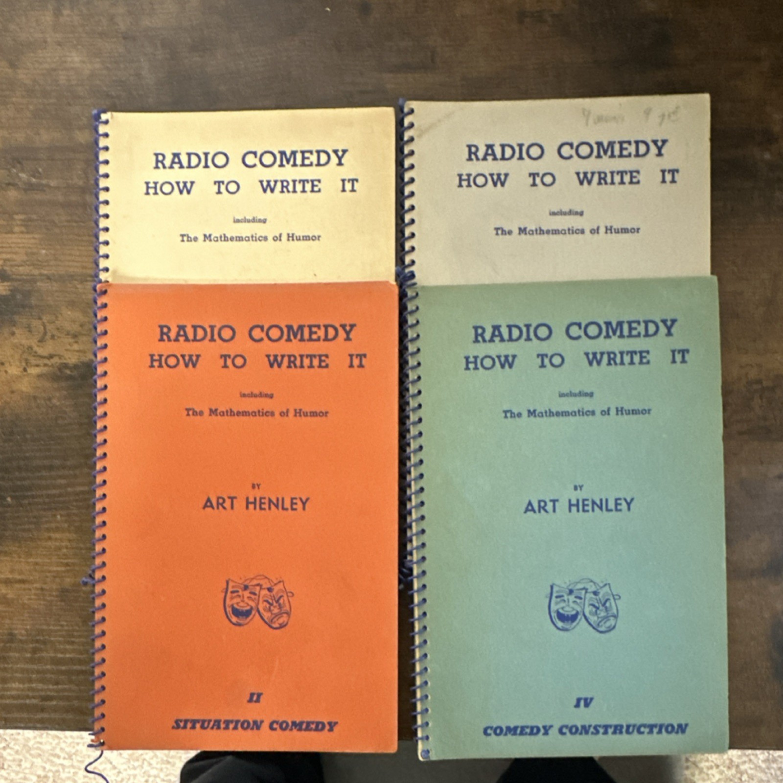 Art Henley Spiral Bound Radio Comedy How to Write It English 4 Volume Set