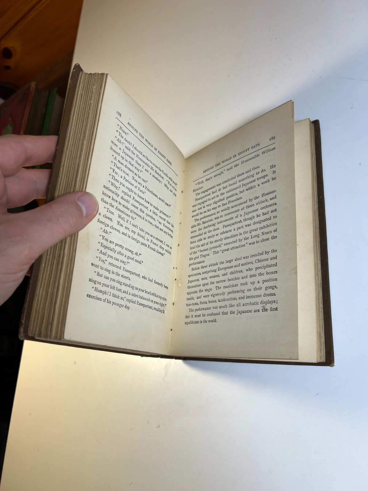 Antique Jules Verne Around World Eighty Days P Coates 1870s Gilt Ornate Book