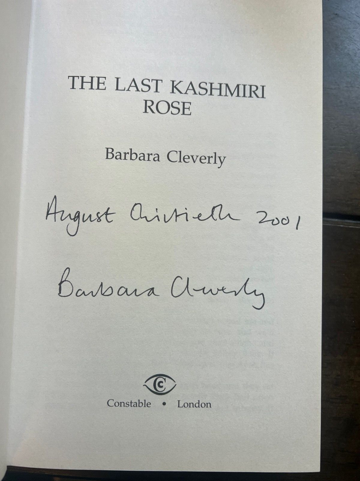 THE LAST KASHMIRI ROSE by Barbara Cleverly ~ FIRST EDITION UK ~ SIGNED