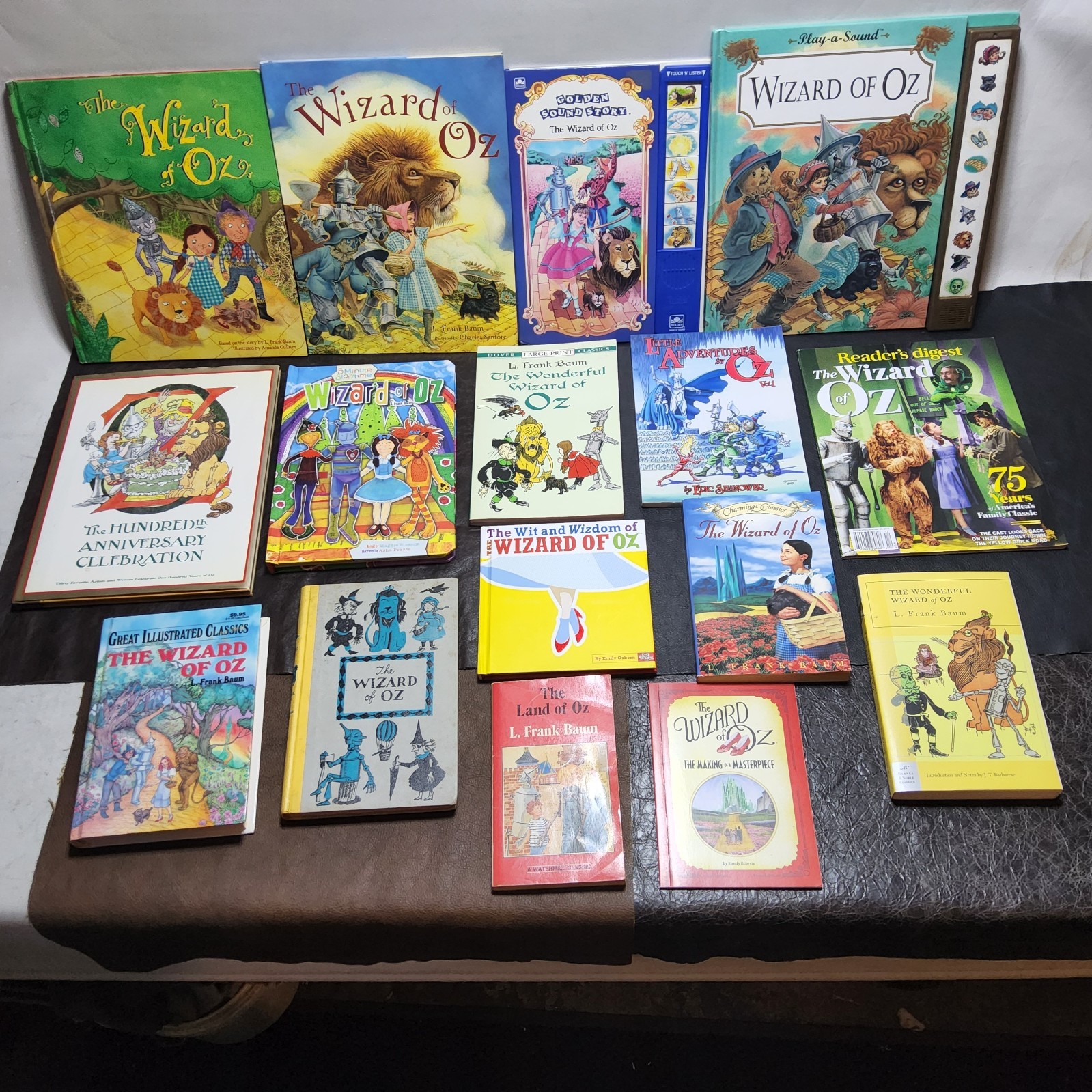 16 vintage wizard of oz books bundle 70s-00s lot kids books illustrated sounds