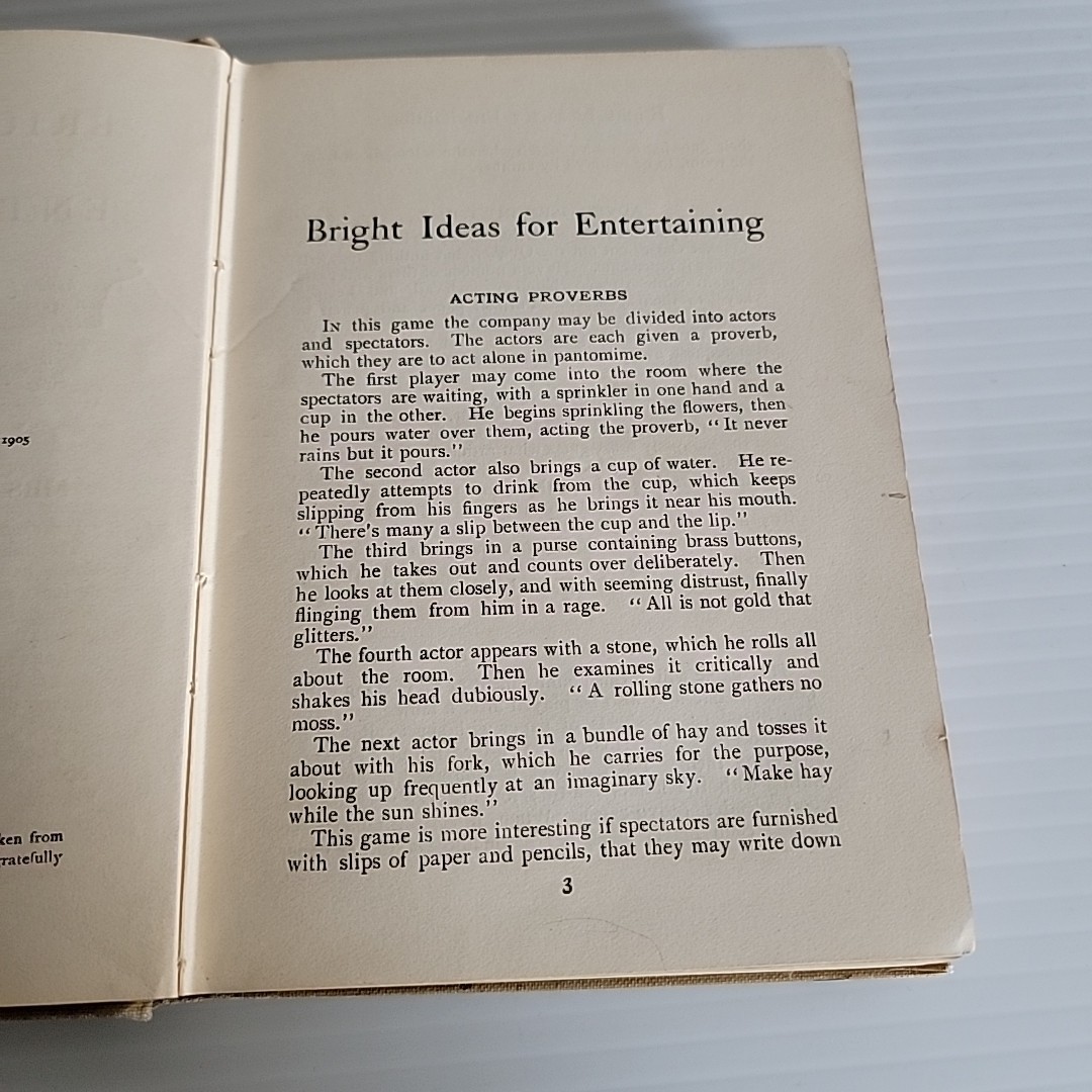 Bright Ideas for Entertaining Mrs Herbert B Linscott 1905 Edwardian Hostess HC