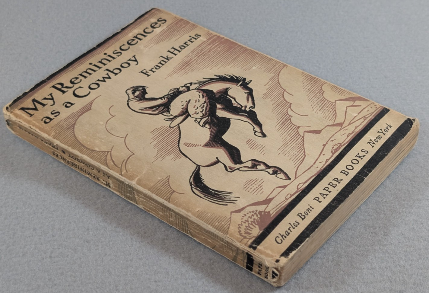 My Reminiscences As A Cowboy By Frank Harris 1930 Charles Boni Paperback Book