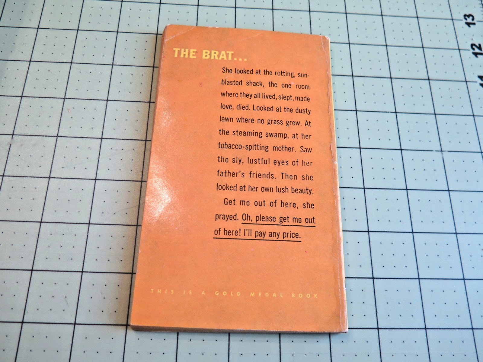 The Brat by Gil Brewer Pulp Paperback Gold Medal First Printing 1957 GGA NOIR