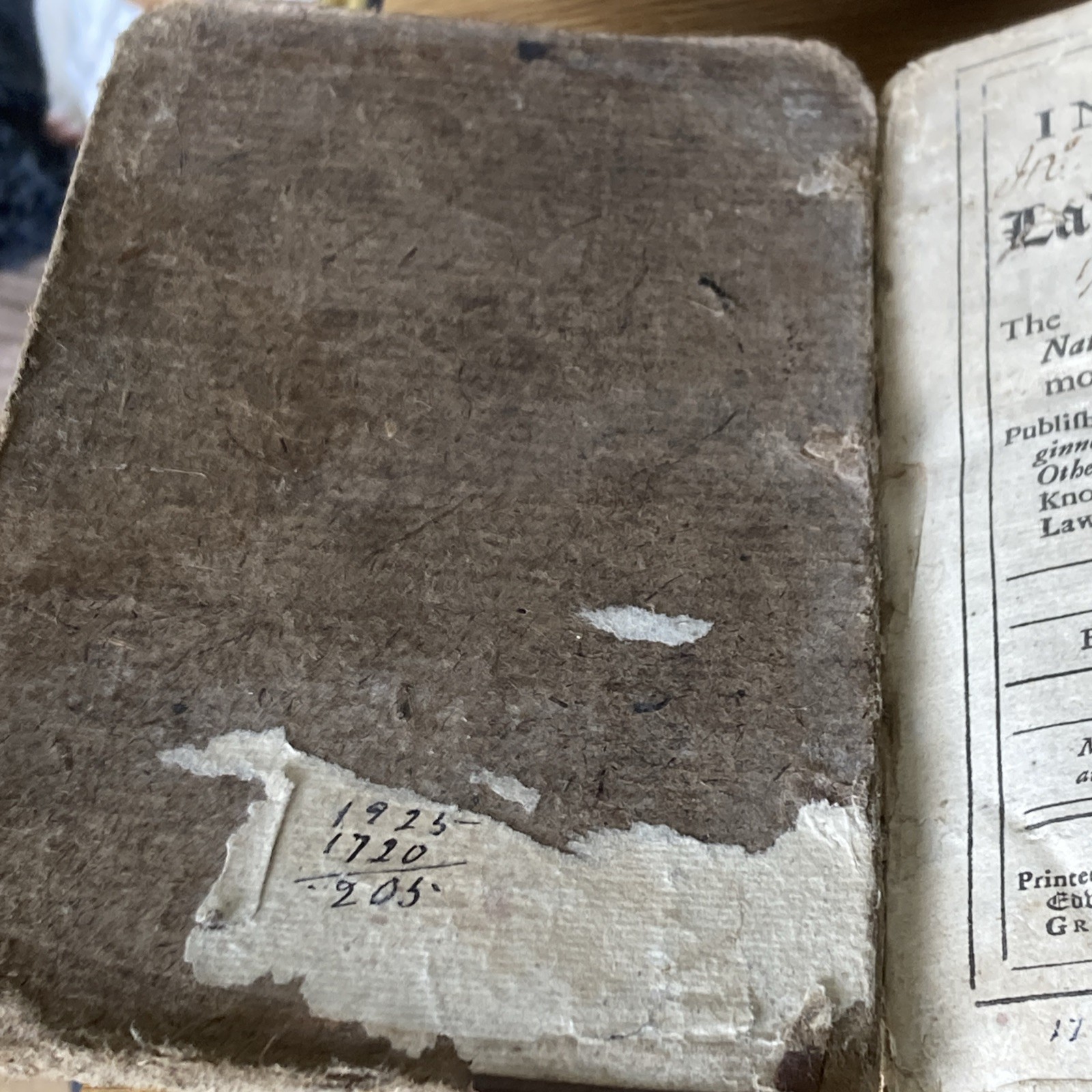 Antique 1st Edition Institute of the Laws of England vol 1 Thomas Wood Book 1720