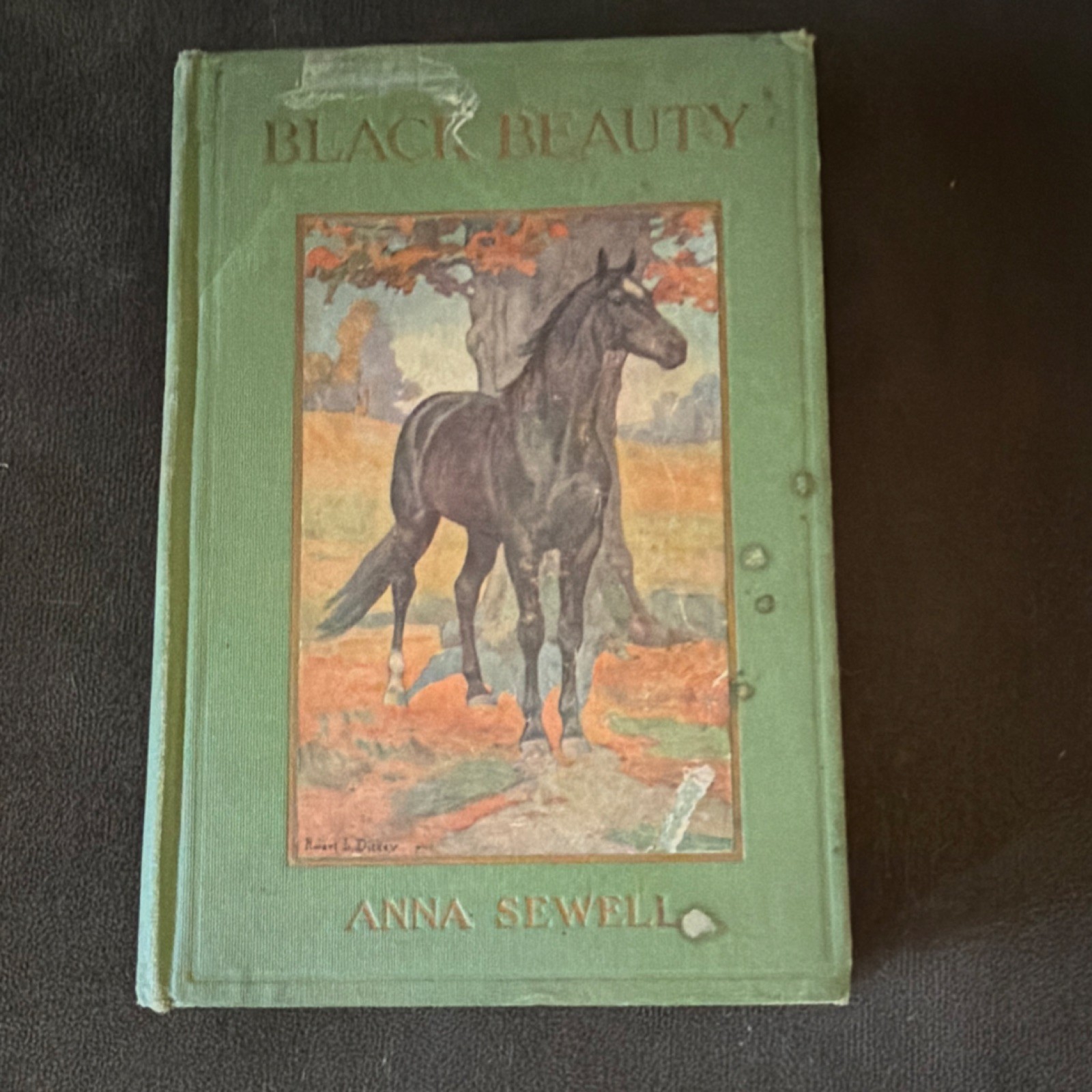 Anna Sewell Black Beauty Illustrated Cloth Barse & Hopkins Hardcover 1911
