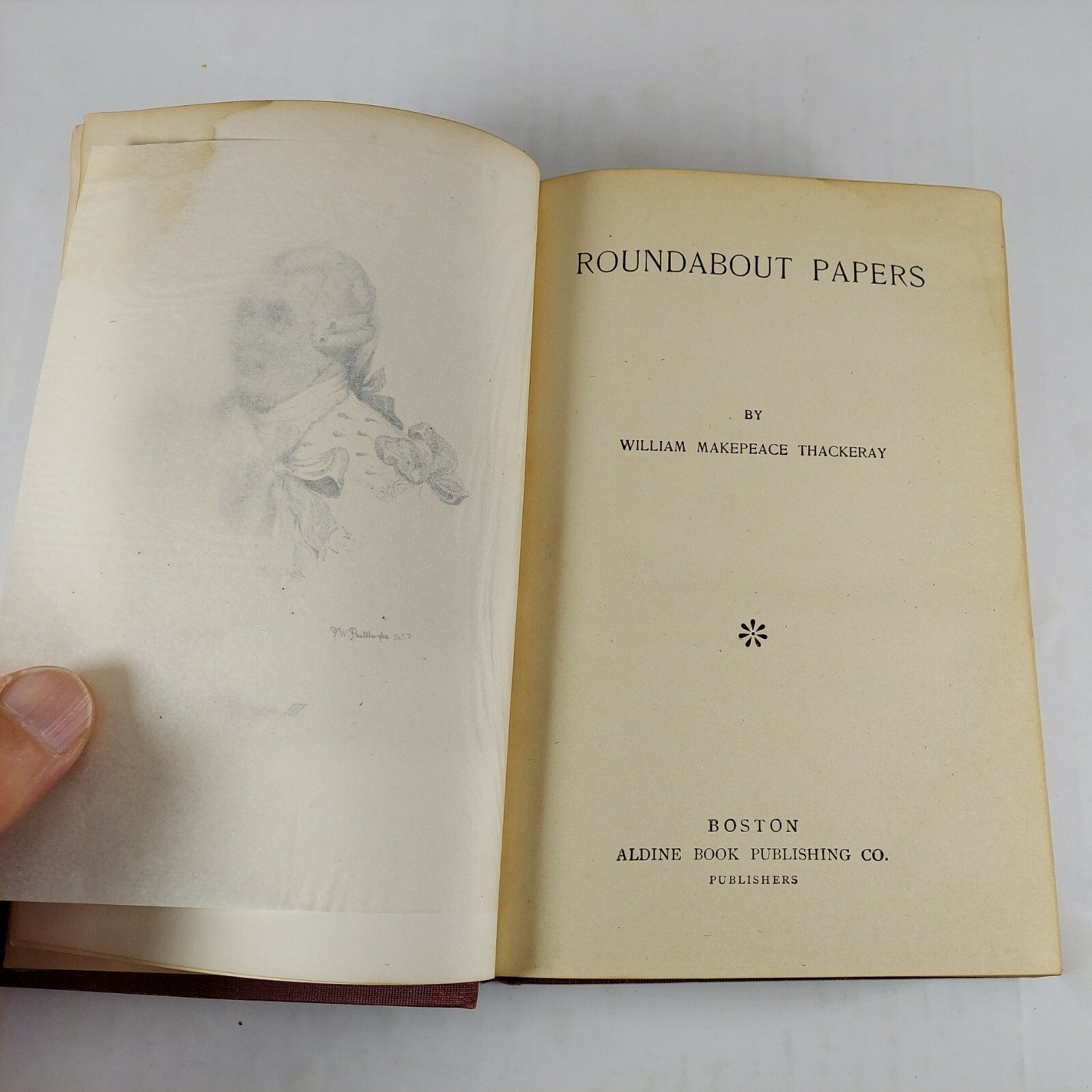 Roundabout Papers by William Makepeace Thackeray, Illustrated HC Aldine Book Pub