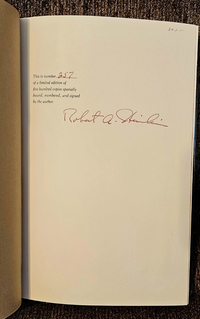 Robert A. Heinlein Signed Limited Edition 1982 Friday #257 of 500 Copies HC