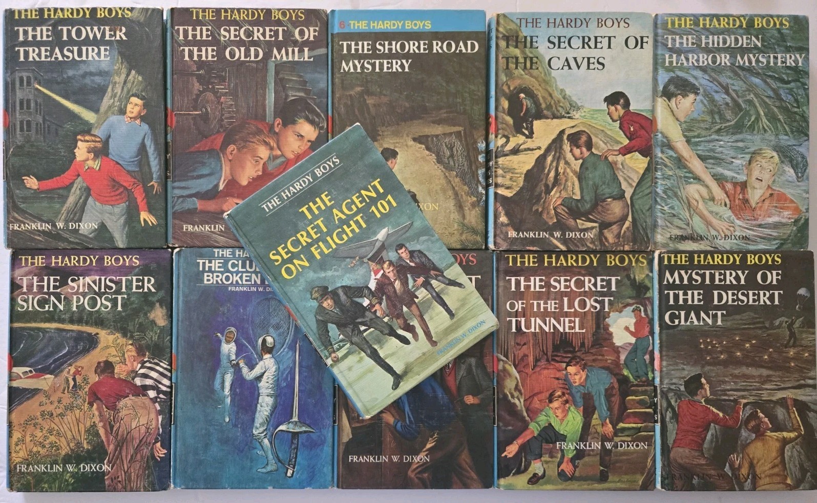 The HARDY BOYS SERIES Blue 11 HC Books Franklin Dixon 1 3 6 7 14 15 21 25 29 LOT
