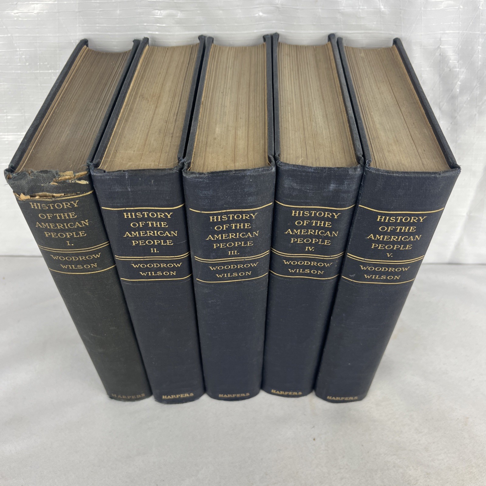A History of the American People – Woodrow Wilson – 5 Volume HC Set Harper 1902