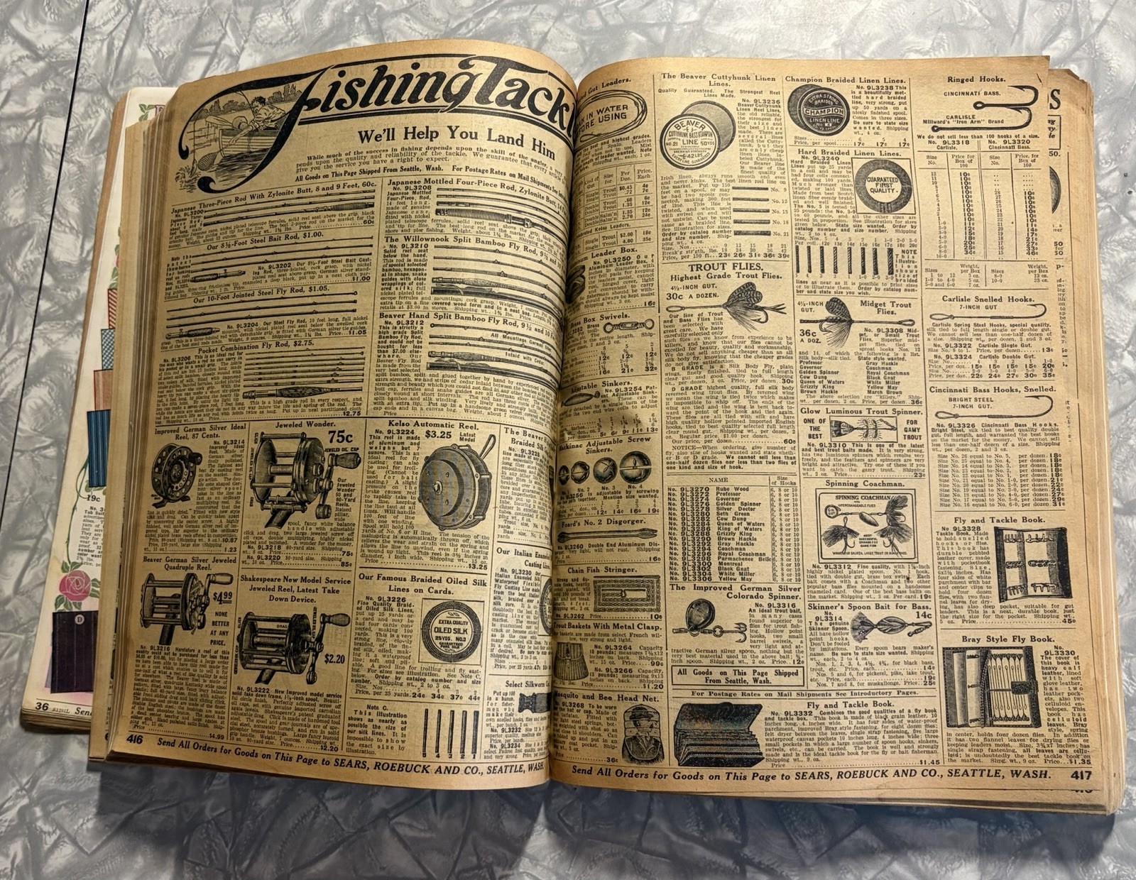 ORIGINAL 1913 SEARS ROEBUCK CATALOG NO. 126 SEATTLE CHICAGO AS IS