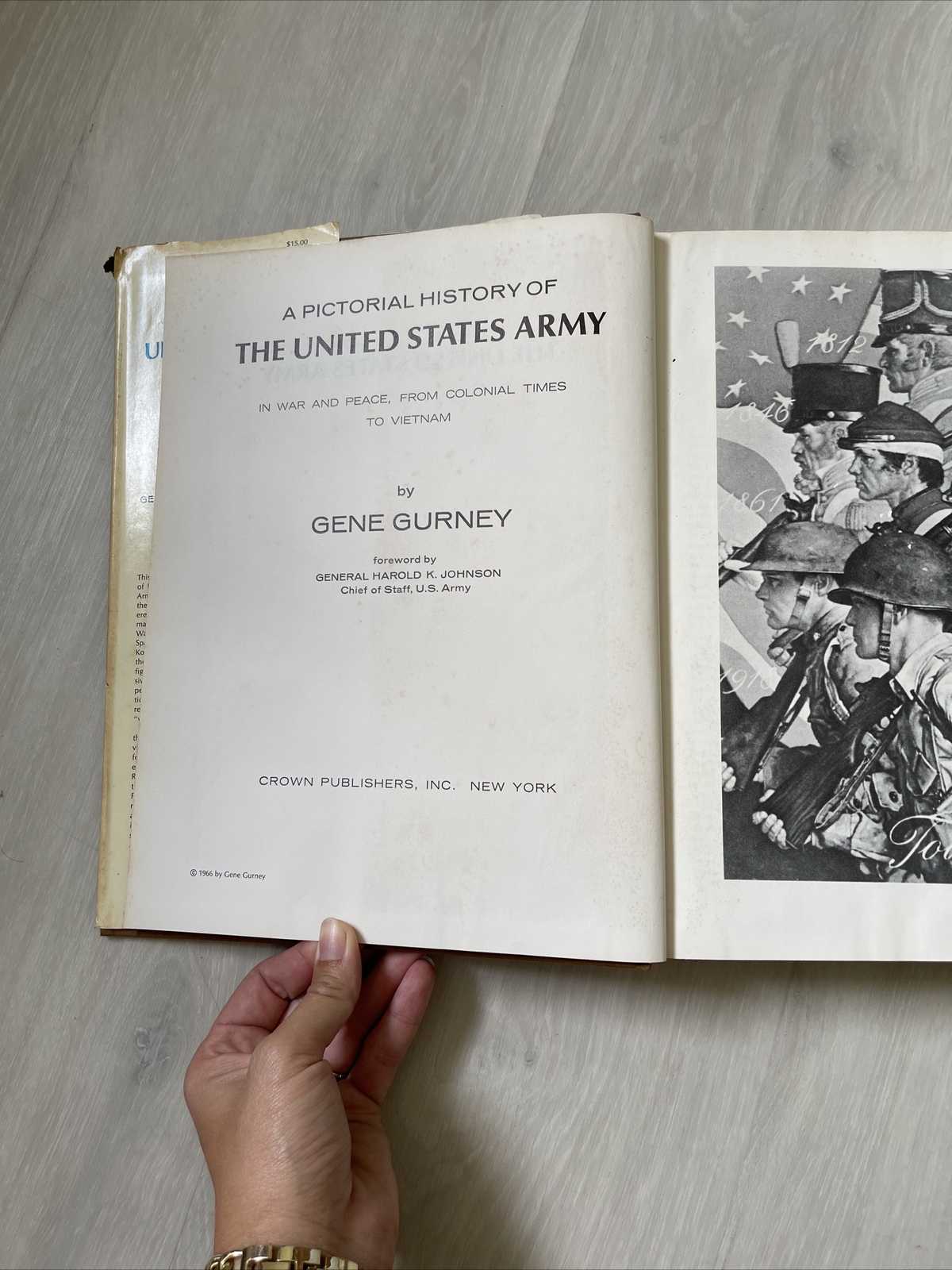 A Pictorial History of the United States Army, by Gene Gurney Hardcover 1966
