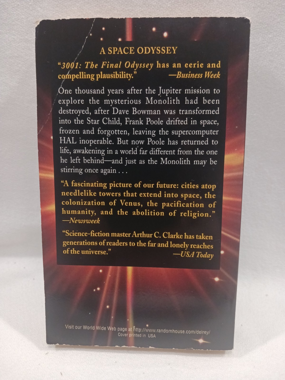 2001 A Space Odyssey Complete Set 4 PB Books Arthur C. Clarke 2010 2061 3001 1