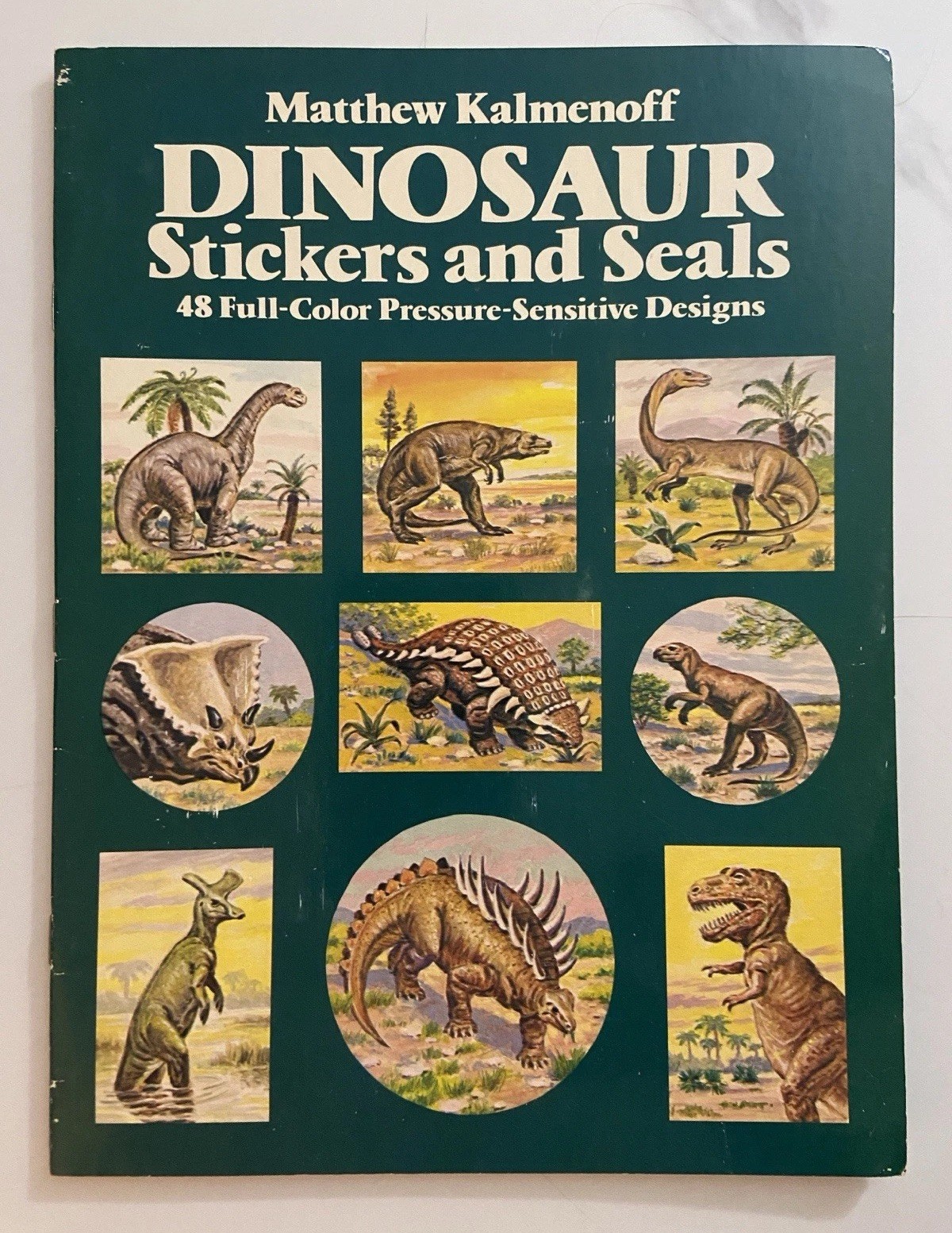 Vintage 1986 Dinosaur Stickers & Seals Matthew Kalmenoff Scientifically Correct