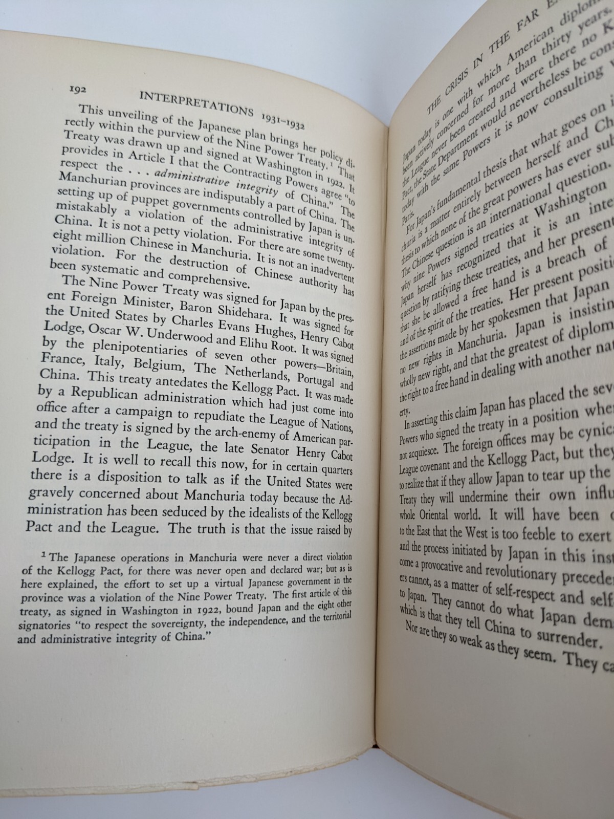 SIGNED Walter Lippmann’s Interpretations: 1931-1932 (HC, 1932) Rare Signature