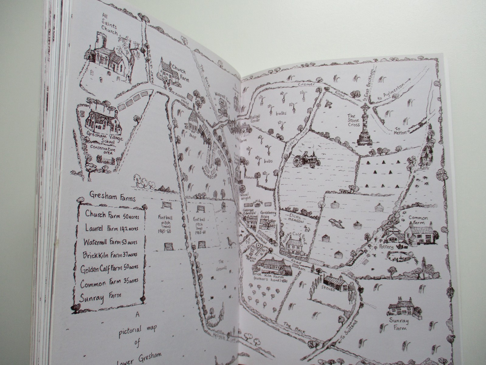 Signed GRESHAM (Village) VOICES AND FACES Keith Entwistle NORFOLK Maps ILLS Rare