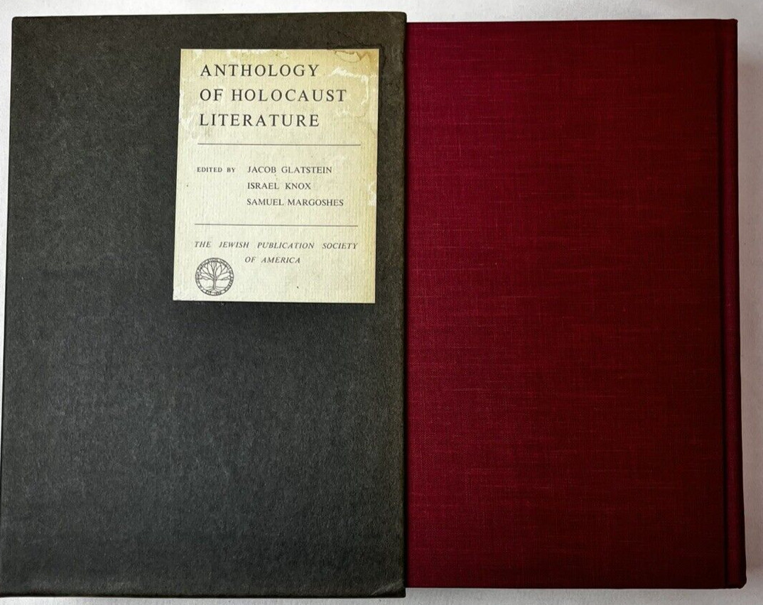 Anthology of Holocaust Literature 1969 1st Ed HC Slipcase