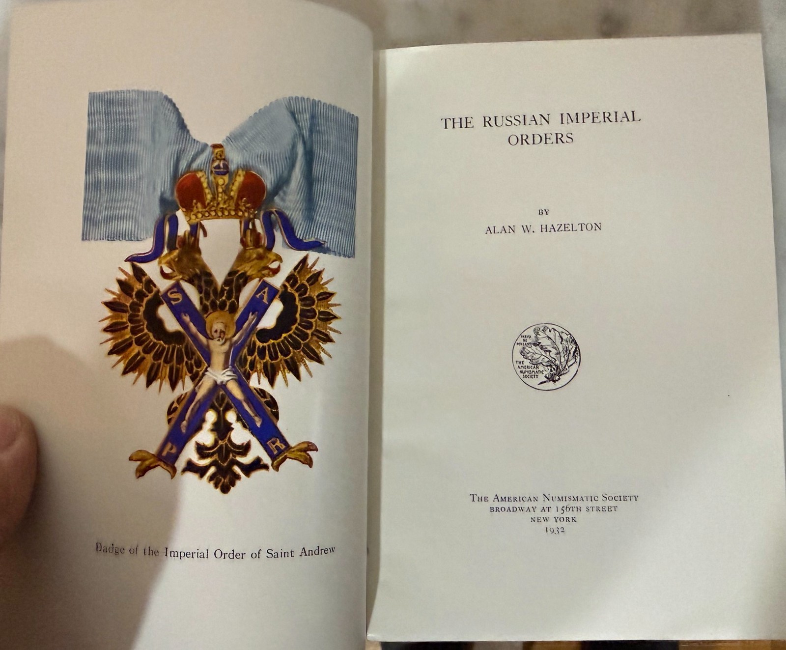NUMISMATIC NOTES AND MONOGRAMS No. 51: THE RUSSIAN IMPERIAL ORDERS – 1932
