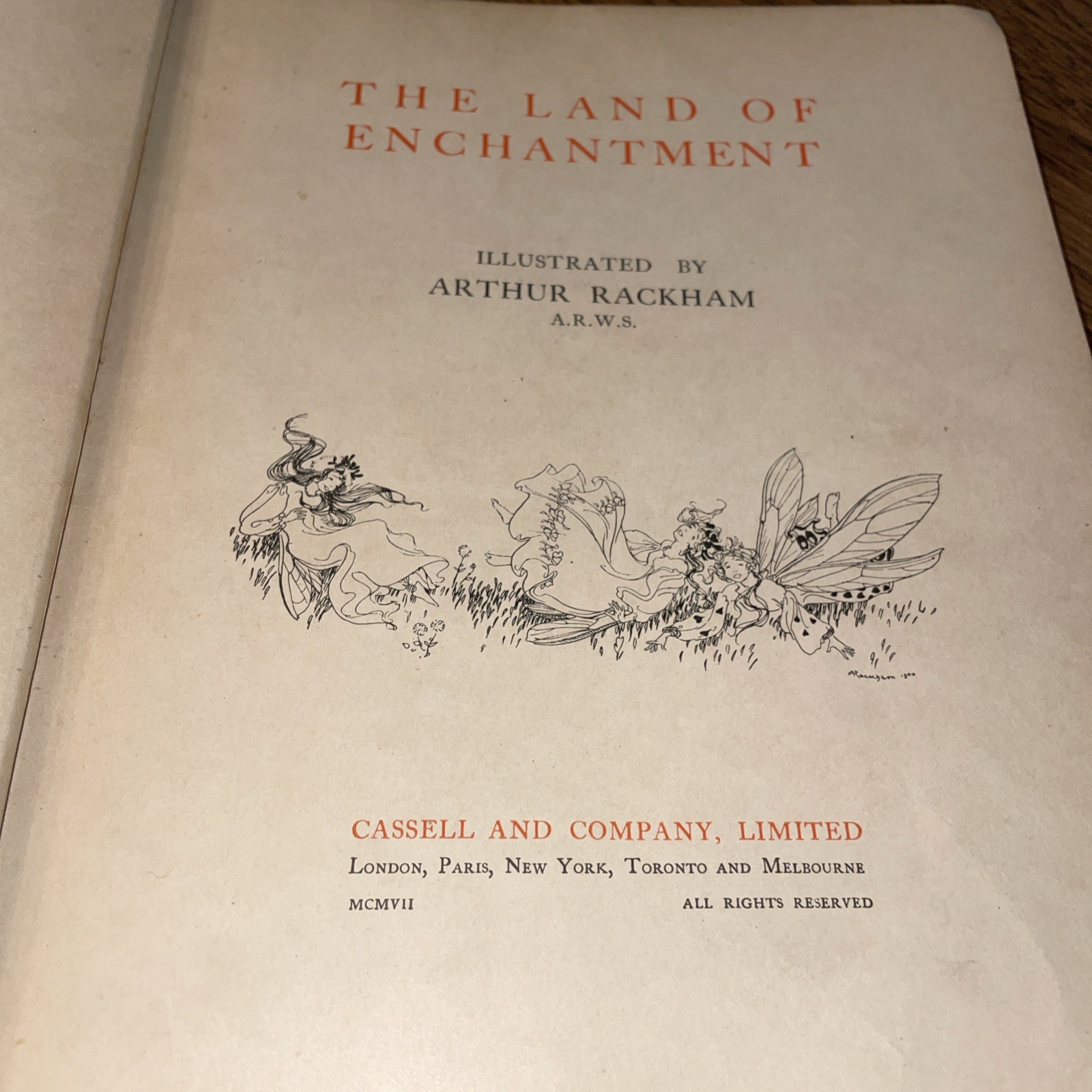 THE LAND OF ENCHANTMENT (1907) ARTHUR RACKHAM ILLUSTRATED, CASSELL 1ST EDITION