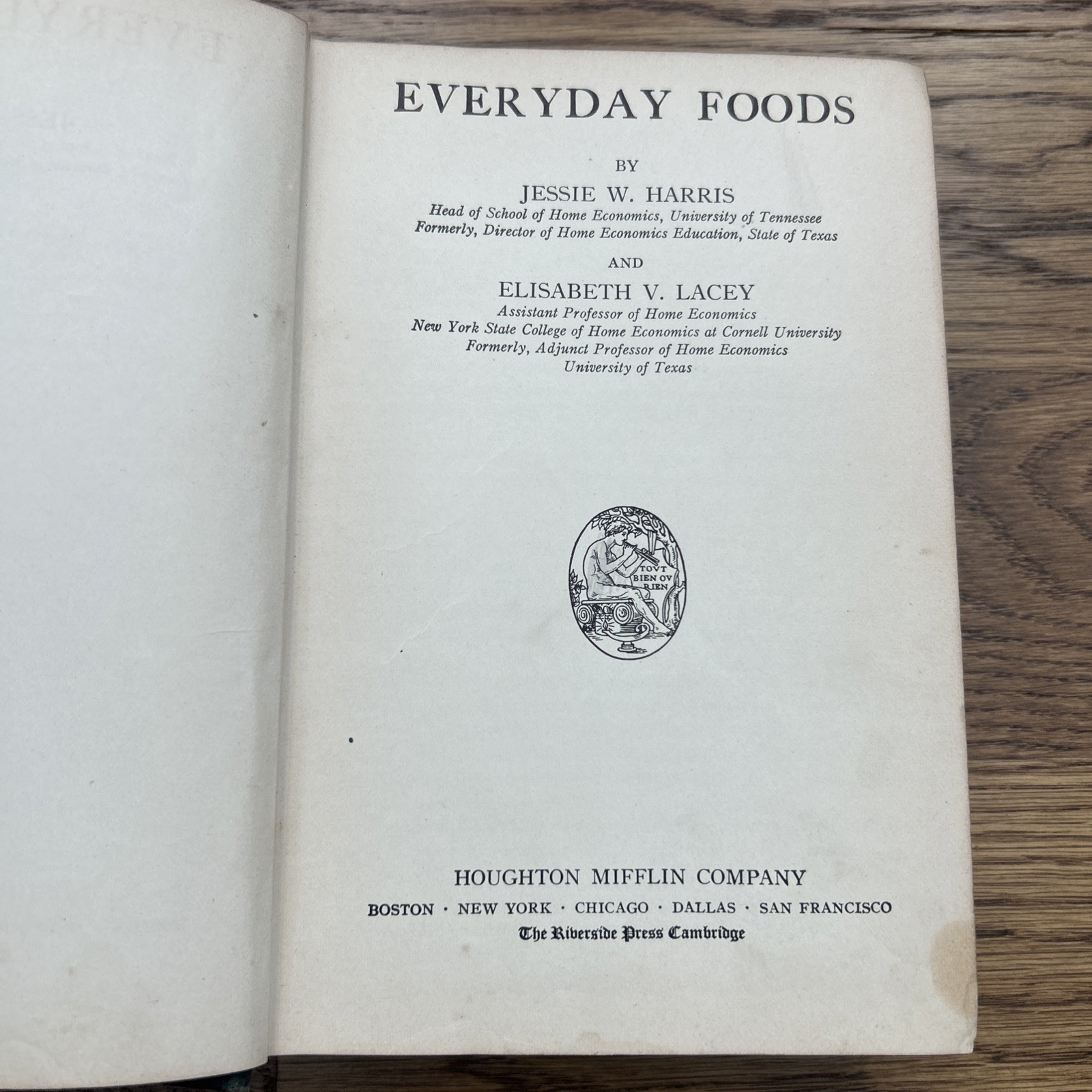 Everyday Foods Harris & Lacey Riverside Home Economics 1927 Recipes Green Decor
