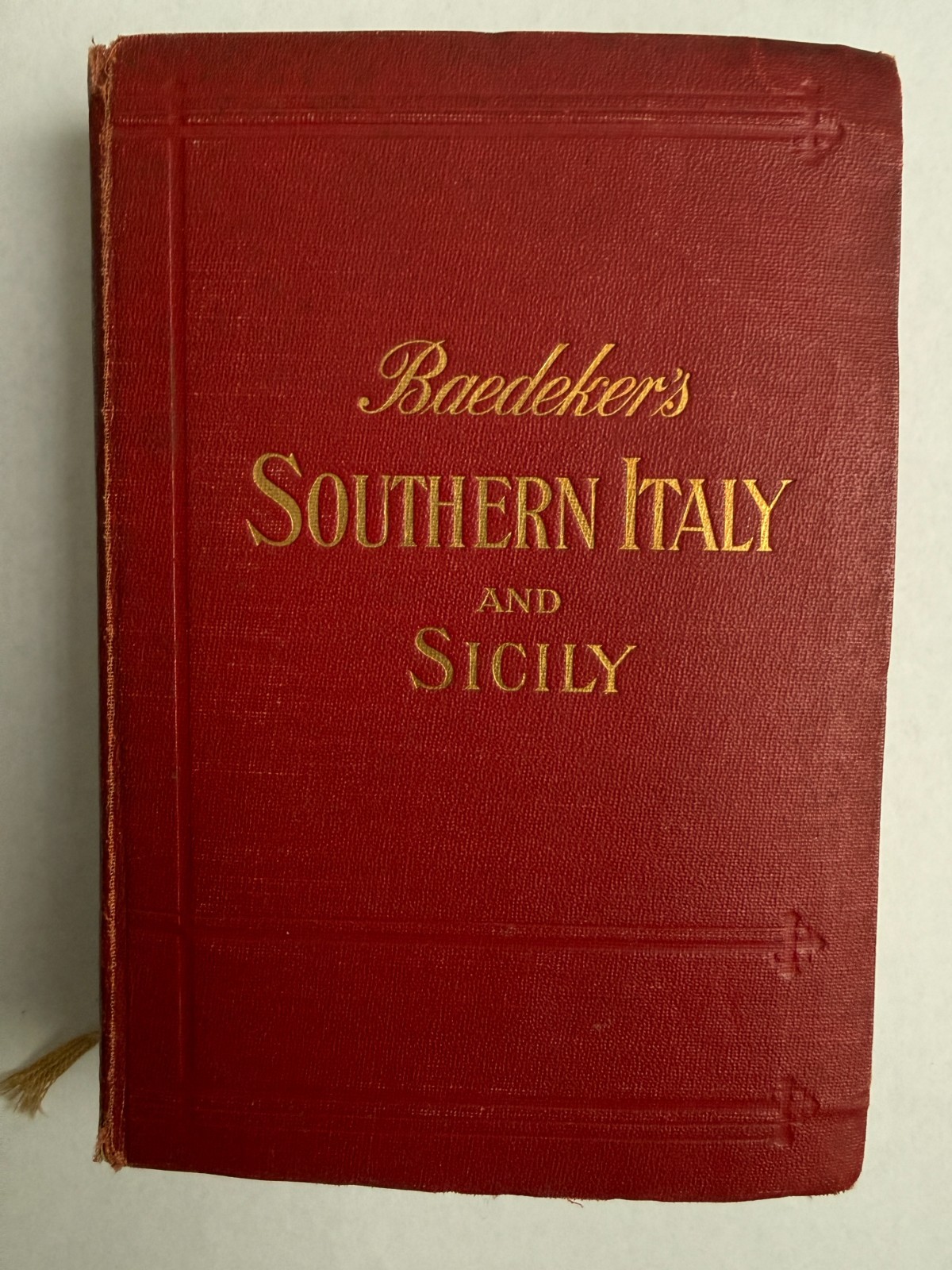 Vintage Baedeker’s Southern Italy and Sicily 1930, Maps