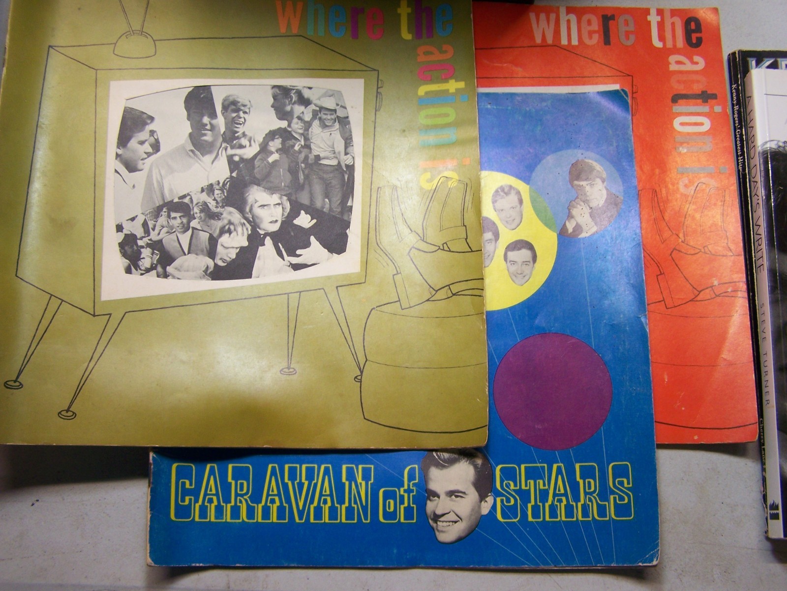 Dick Clark’s „Where the Action Is“ and Caravan of Stars Books – You Get Three