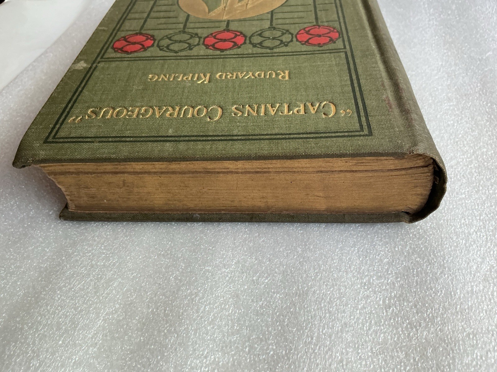 Captains Courageous Rudyard Kipling 1897 1st Ed (US) Century Co Hardcover Gold