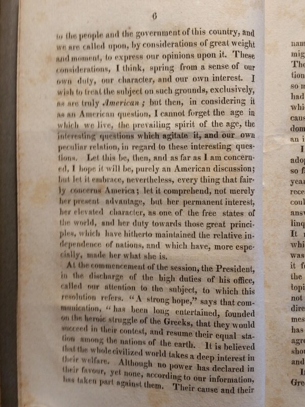 1824 Daniel Webster’s Speech on the Greek Revolution ORIGINAL John S Meehan