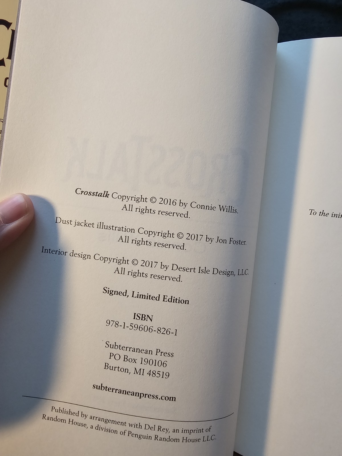 Crosstalk by Connie Willis, SIGNED, Subterranean Press