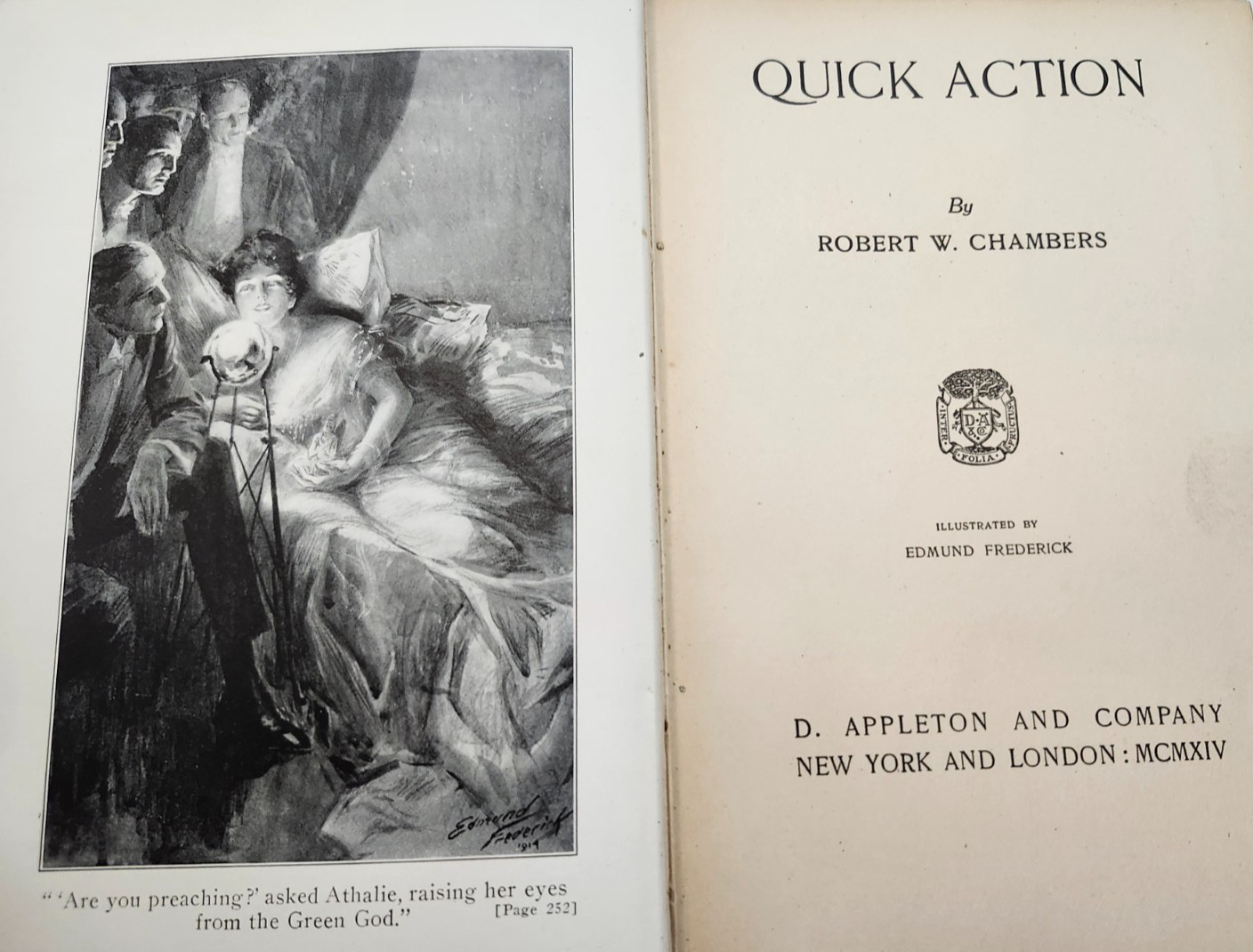 Quick Action by Robert W. Chambers (Hardcover, 1914) Illustrated