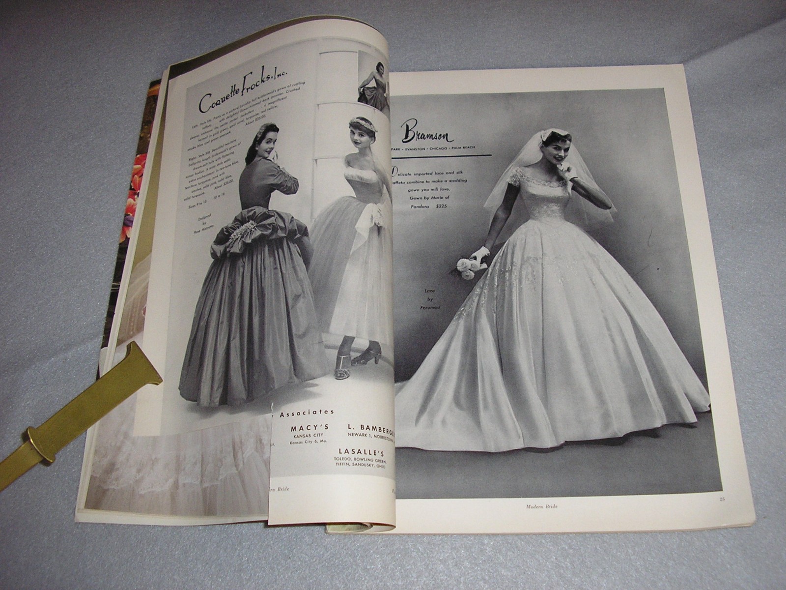 Vintage Bridal Magazine Book Guide for the Bride Wedding Dress Marriage etc 1954