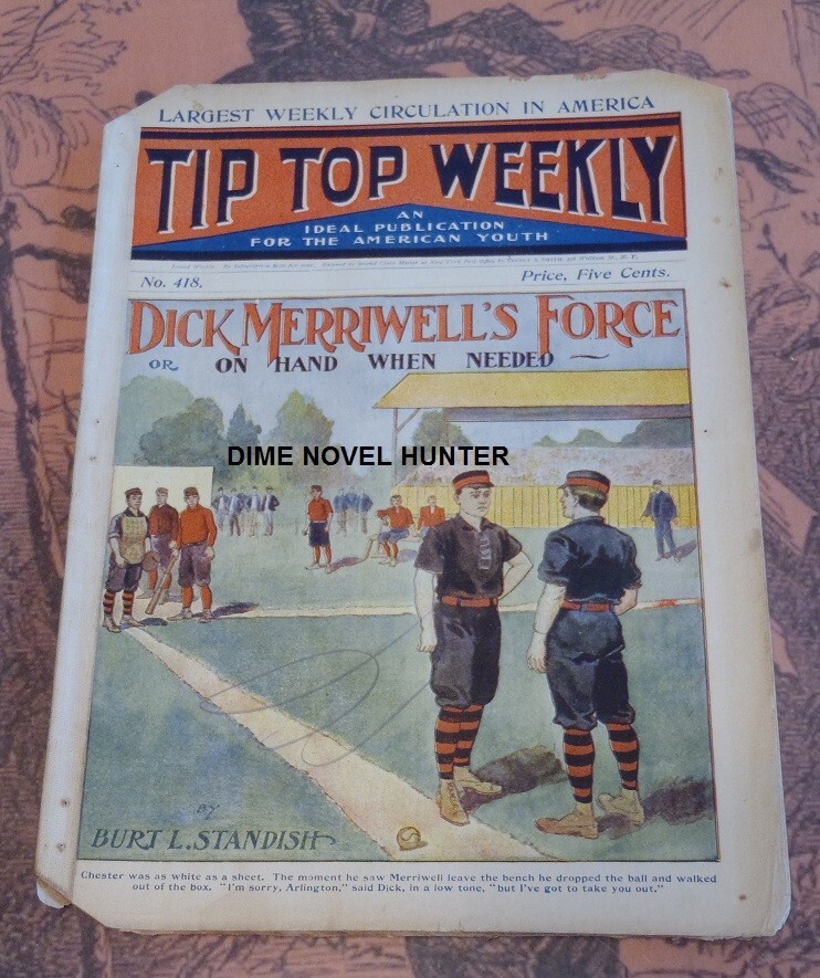 9 DIME NOVEL LOT 7 COLORED ISSUES & 2 BLACK WHITE FRANK TOUSEY FRANK LESLIE #1