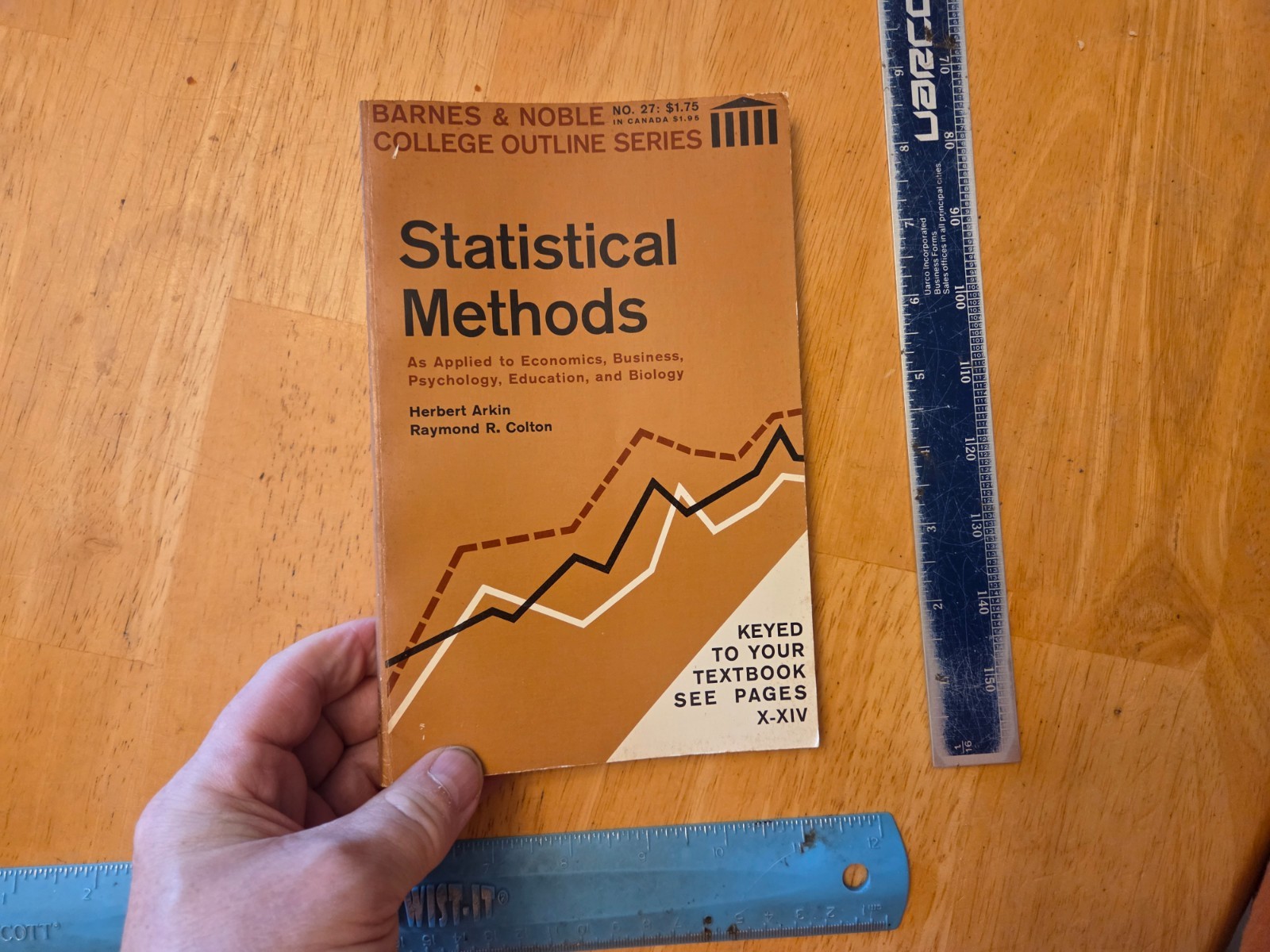 Statistical Methods by Herbert Arkin & Raymond Colton – 1967 Barnes & Noble Trad