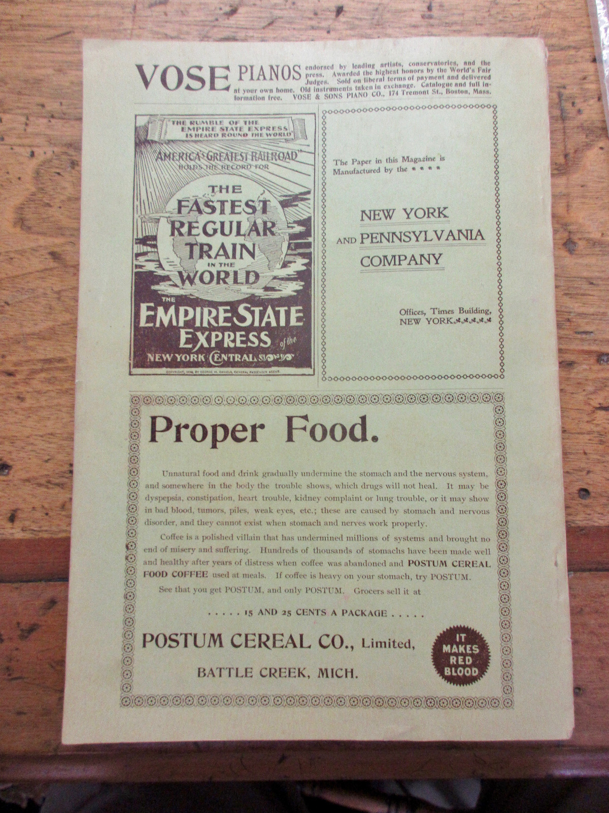 SCARCE Self-Culture A Magazine of Knowledge April 1897 Black Interest R.R. Ads