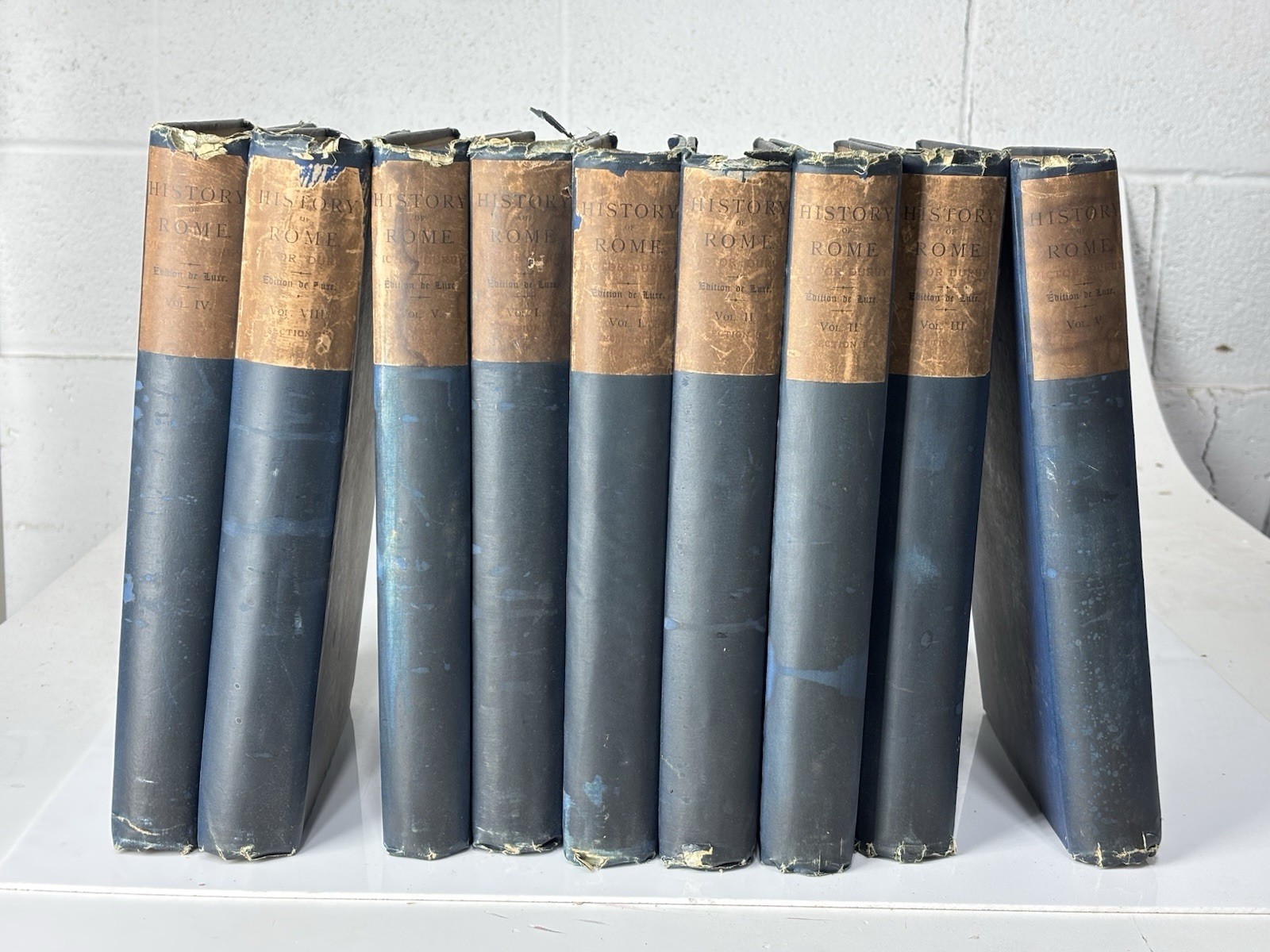 Books Set Lot History Of Rome 1885 Deluxe 11 Volumes Vintage Display Collectible
