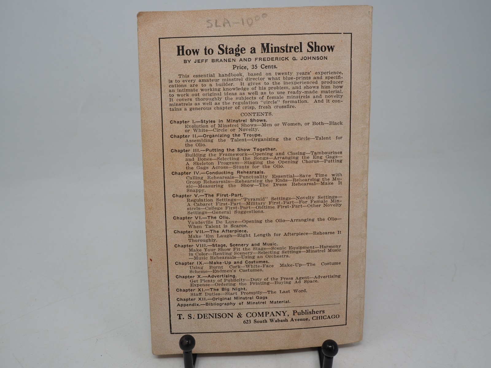 1924 Denison’s Make-Up Guide Stage Makeup Wigs Beards Theater T.S. Denison