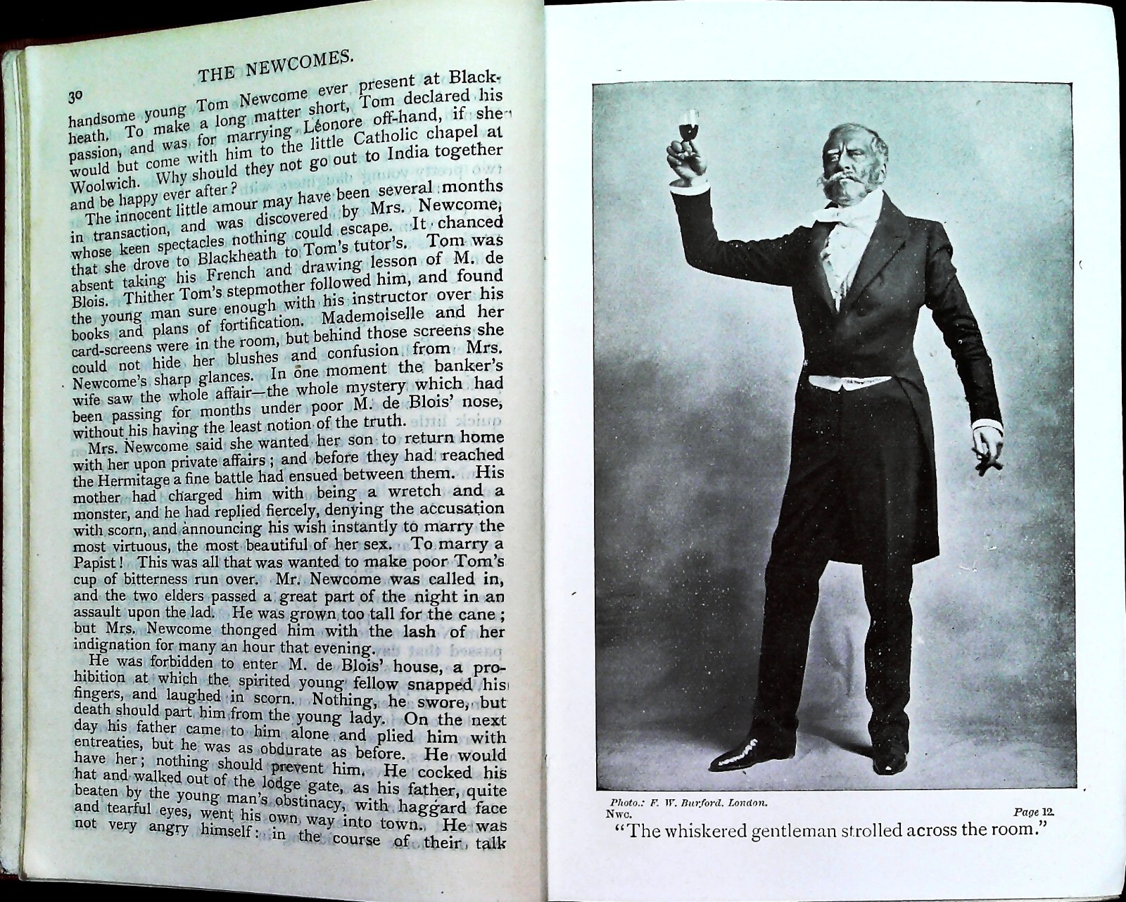 W M Thackeray: The Newcomes Hardback Collins c1910 illustrated with photographs