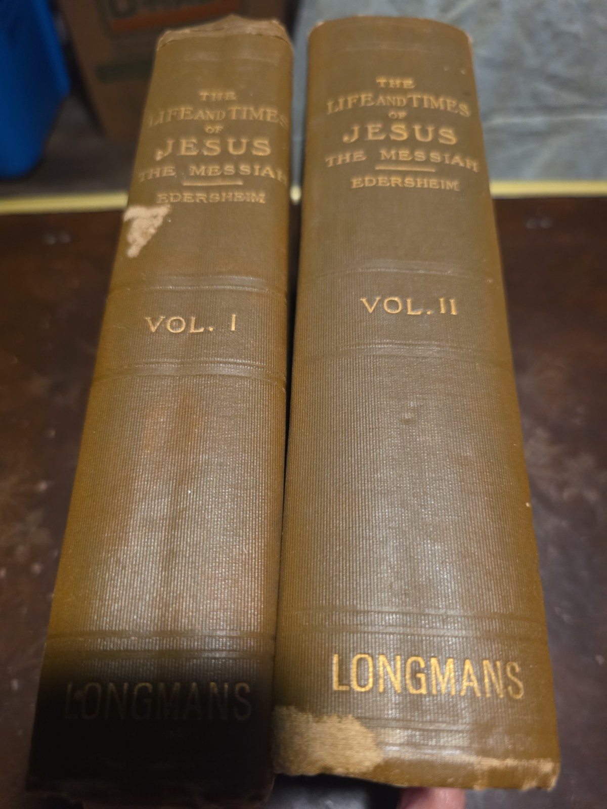 LIFE AND TIMES OF JESUS THE MESSIAH 1896 Vol l + ll Alfred Edersheim HC Longmans