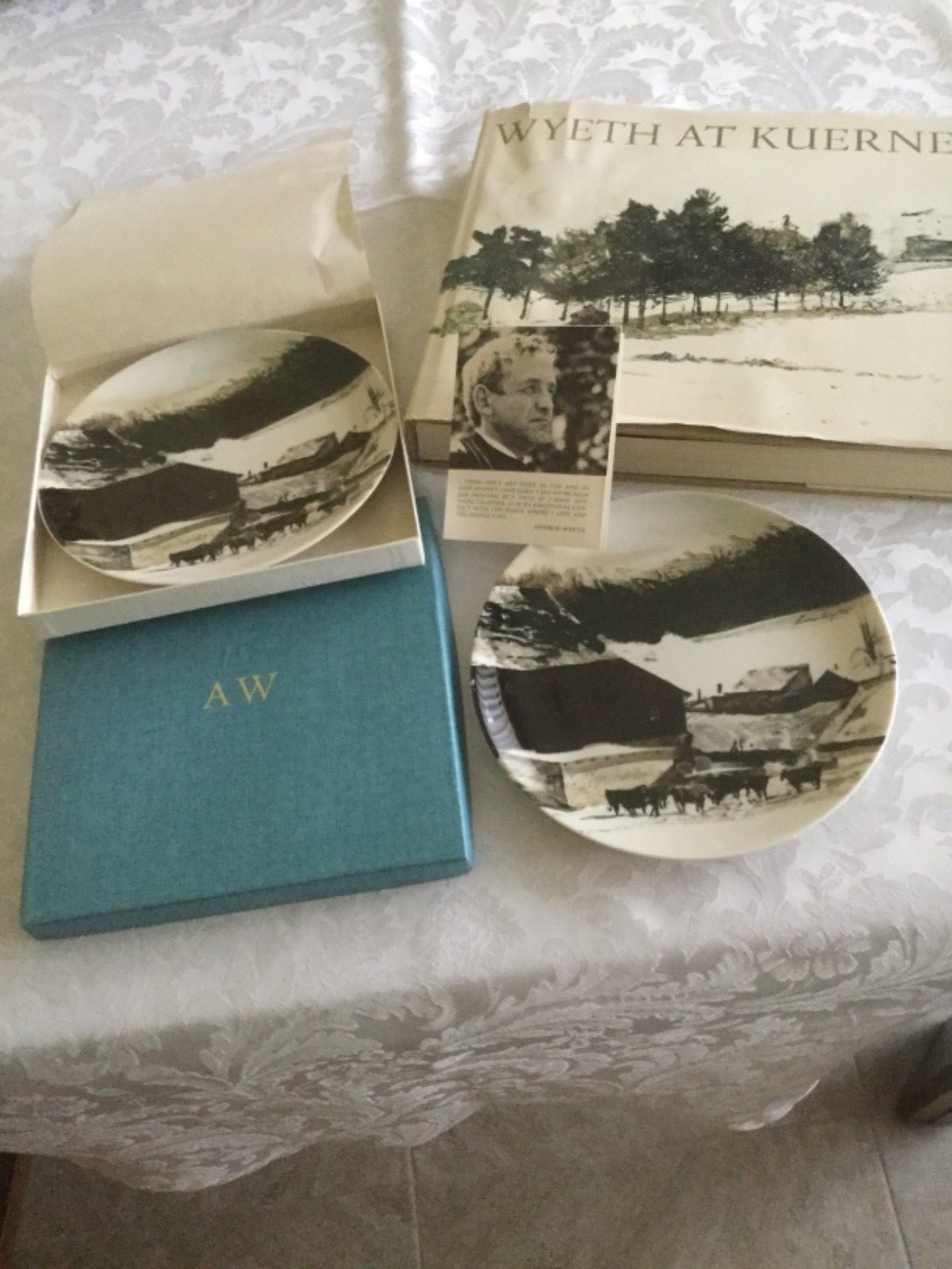 Wyeth at Kuerners… Book and Two collector plates