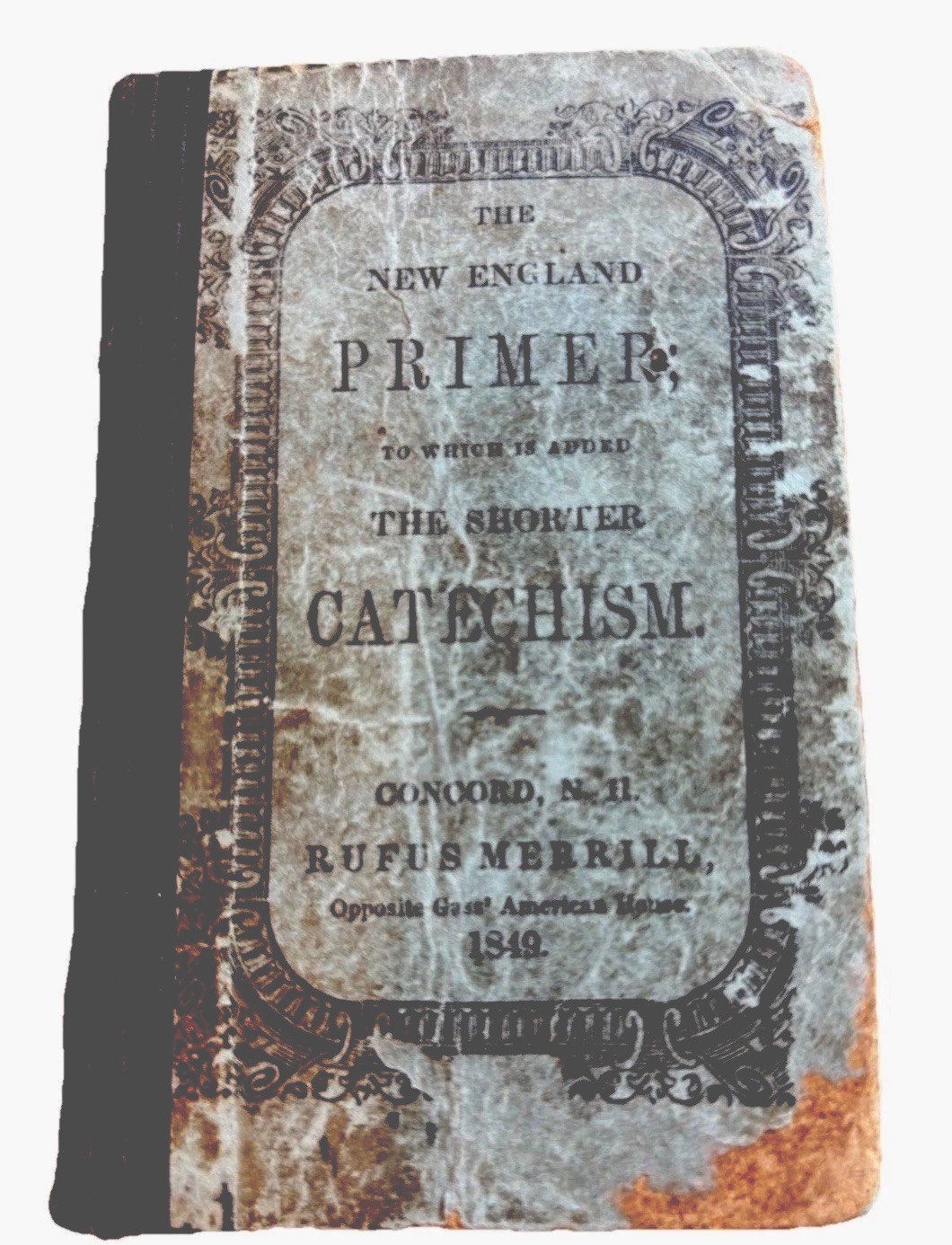 1849 New England Colonial Primer Rufus Merrill Concord NH Illustrated Complete