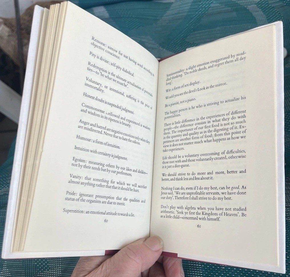 ON LOVE WITH SOME APHORISMS AND OTHER ESSAY BY A. R. OSAGE SAMUEL WEISER HC