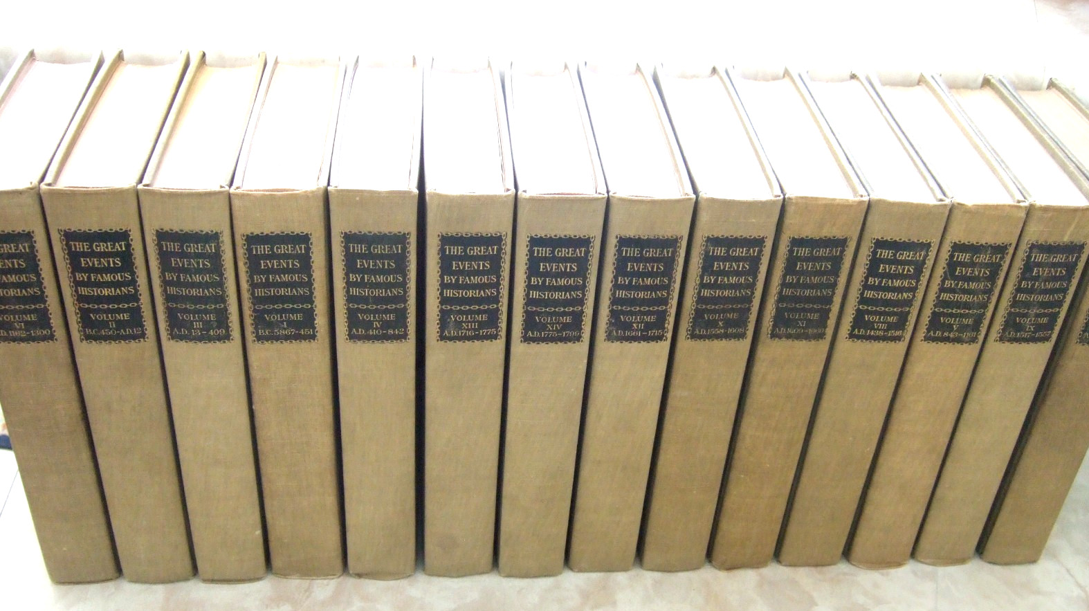 14 Volume Set THE GREAT EVENTS BY FAMOUS HISTORIANS 1905 Volumes 1-XIV