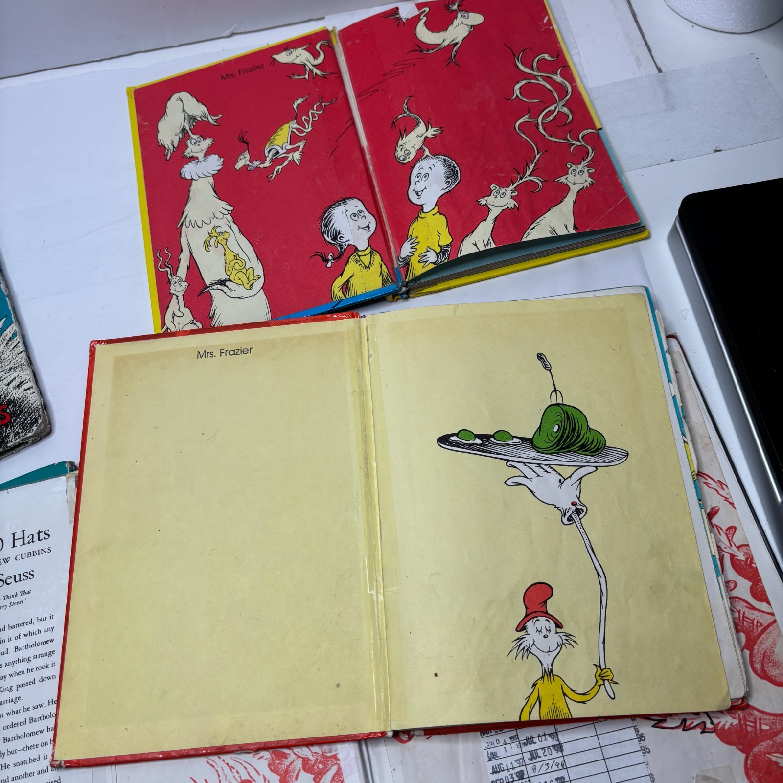 VTG Dr Seuss Books HC Lot ’38 500 Hats of Bartholomew Cubbins 1st Ed etc POOR