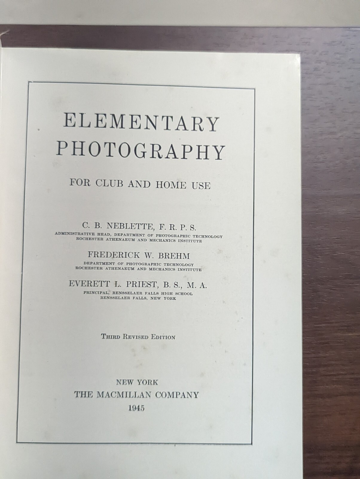 Elementary Photography – Vintage – HC – VG