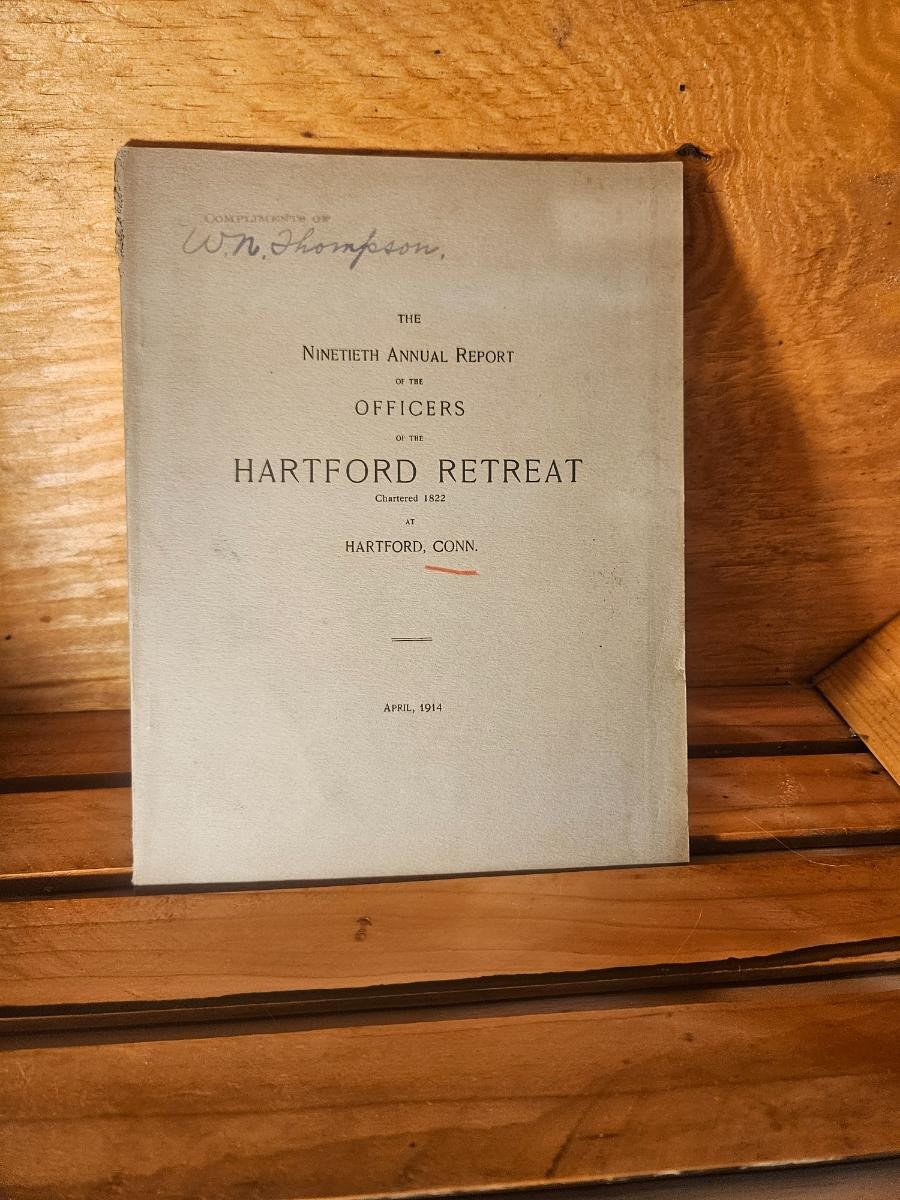 1914 Hartford Retreat 90th Annual Report Mental Hospital Connecticut VG