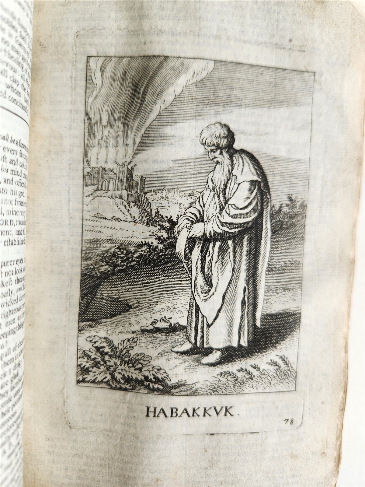 1695 BIBLE in ENGLISH OLD TESTAMENT antique ILLUSTRATED w/ NUMEROUS PLATES