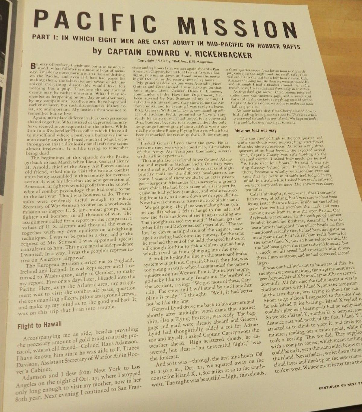 VINTAGE LIFE MAGAZINE JANUARY 25, 1943: SO. PACIFIC, USS HORNET, WARTIME FARMING