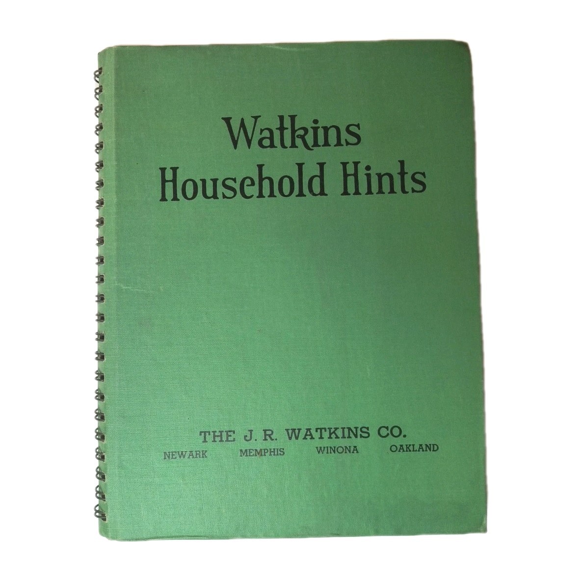 Watkins Household Hints by Elaine Allen 1941 The J.R. Watkins Co. Spiral Book