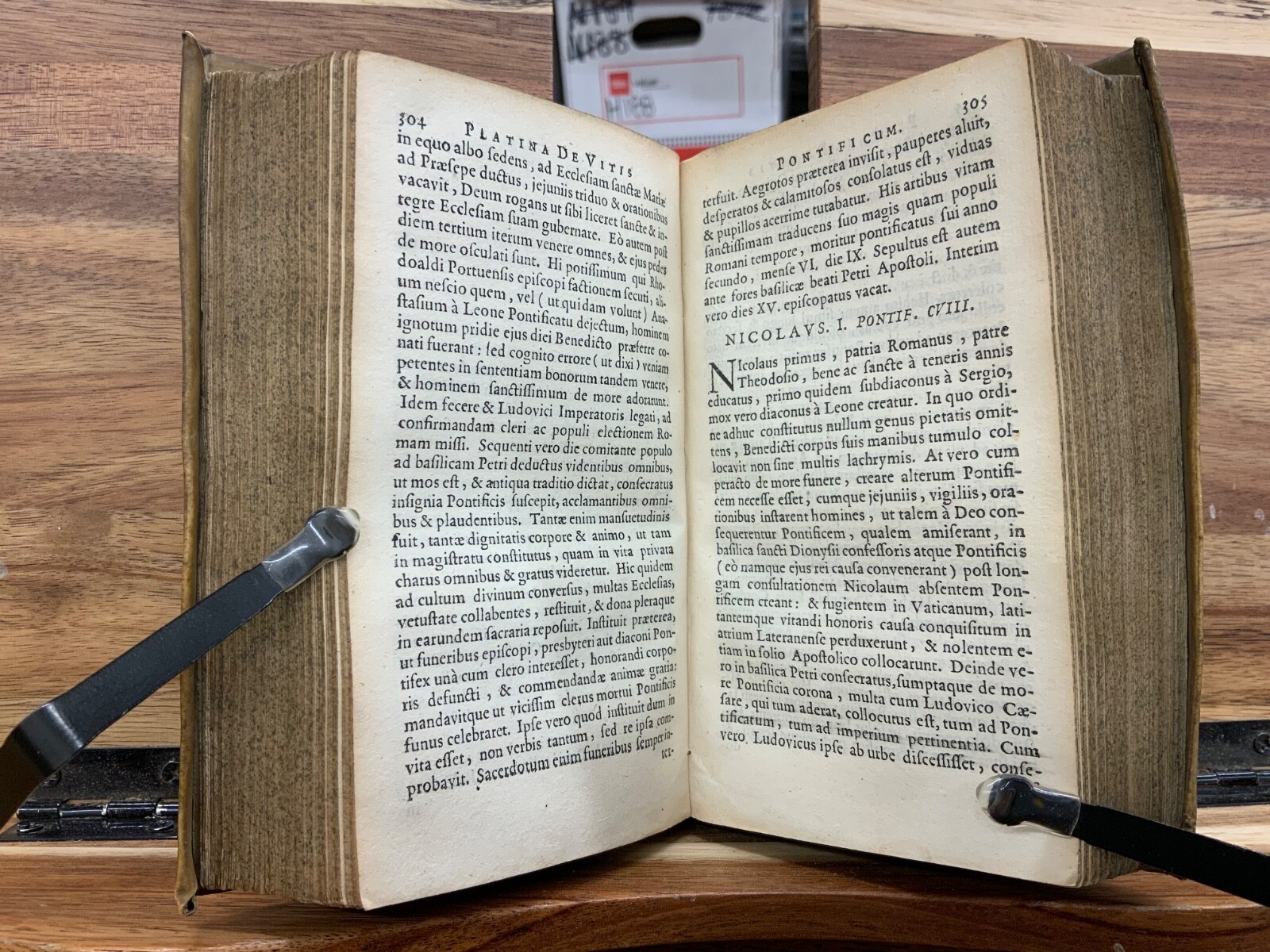 1645 De Vitis Pontificum Bartolomeo Platina (1st Prefect of Vatican Library)
