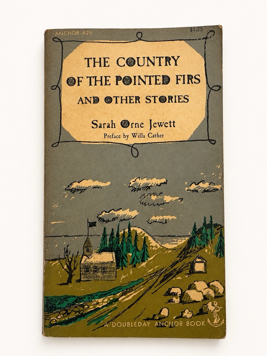 1956 The Country of the Pointed Firs Sarah Orne Jewett Anchor Paperback VTG