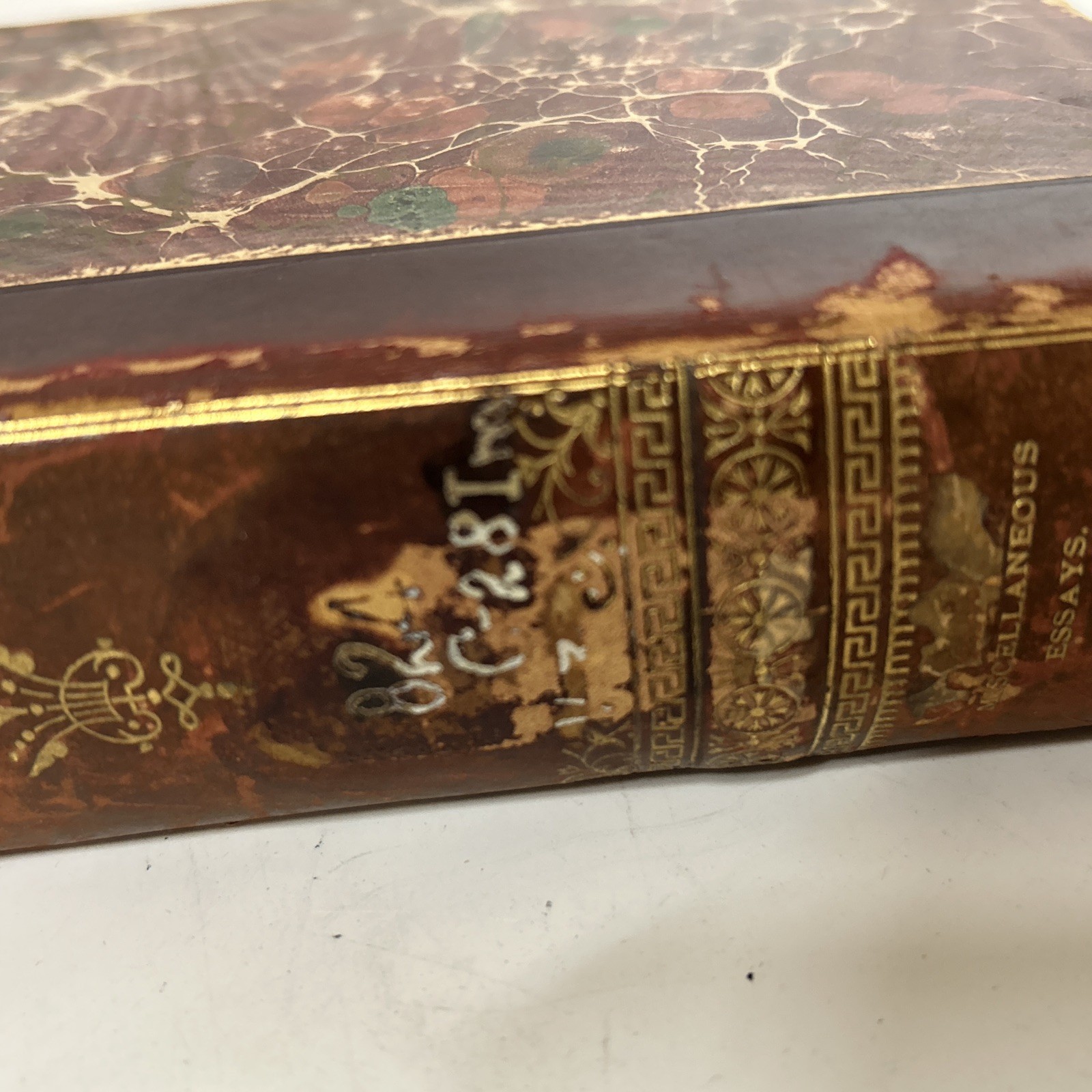 1869 “ Carlyle’s Complete Works “ Critical And Misc. Essays Leather Spine BOOK